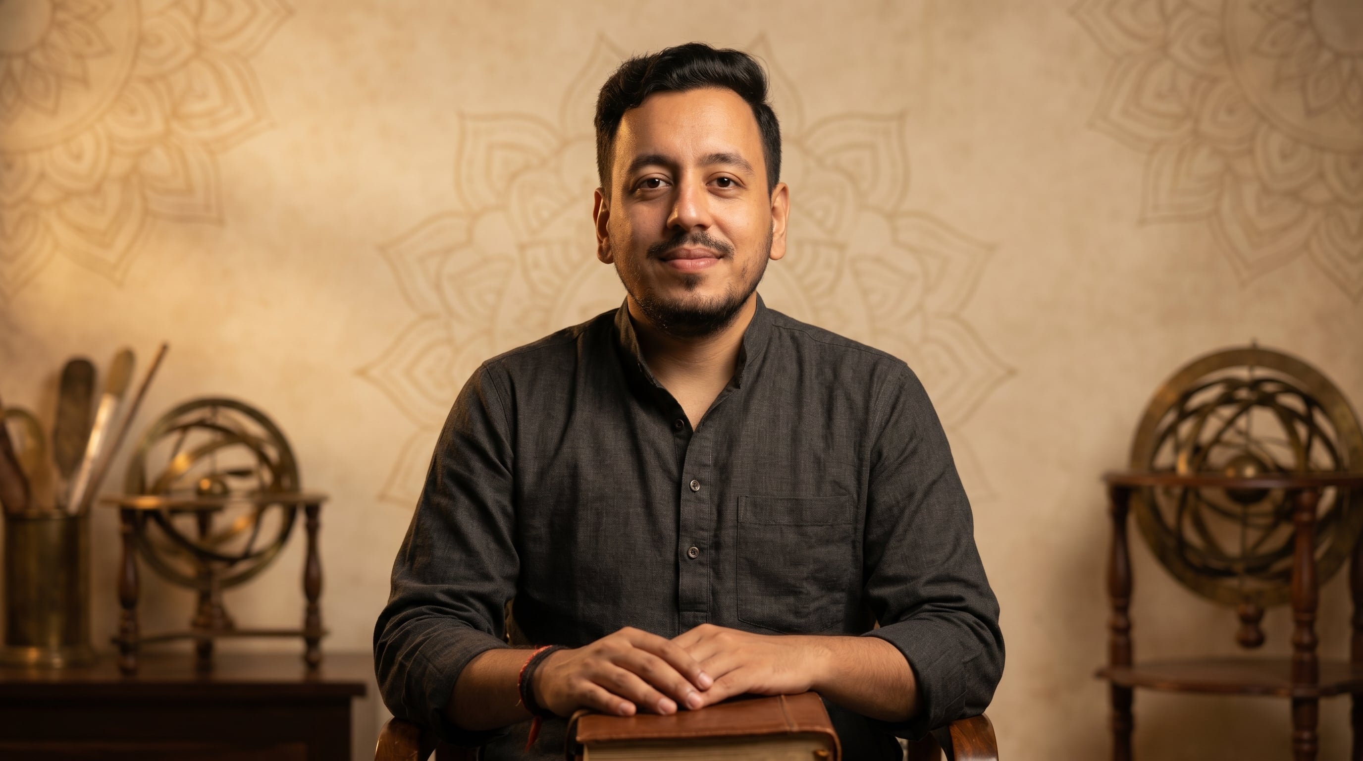 Editorial portrait of Abhishek Rai, Second-Generation Palmist
